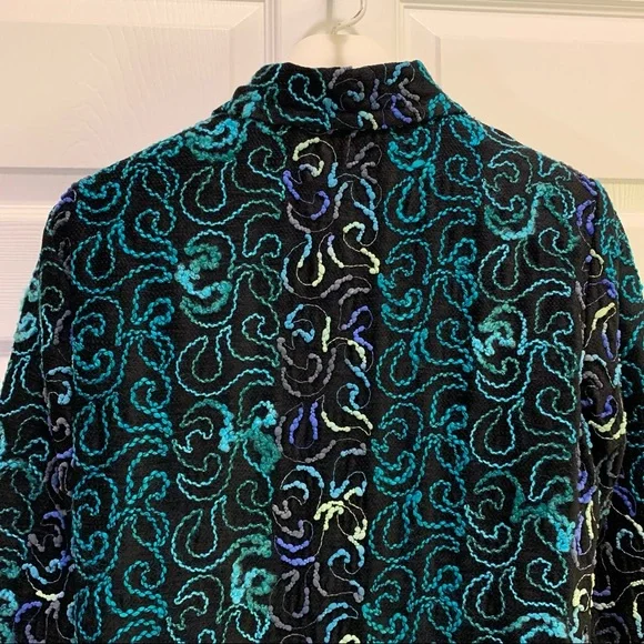 Chico’s Black w/ Multiple Shades of Blue JacketsM